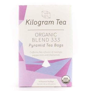 Organic Blend 333 Herbal Pyramid Tea Bags from Kilogram Tea.