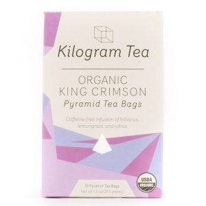 Organic King Crimson Herbal Pyramid Tea Bags from Kilogram Tea.