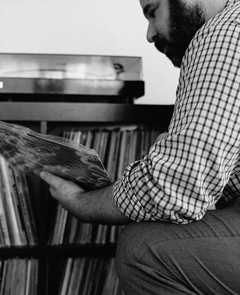 brian levine sorts through his collection for just the right album.