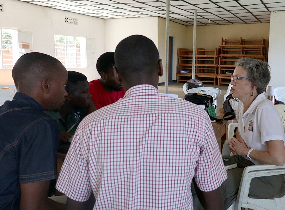 Ruth Ann Church of Artisan Coffee Imports leads a LEAN training at Kopakama.