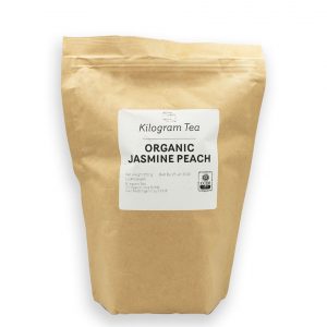 Kilogram Organic Jasmine Peach flavored white loose leaf tea.