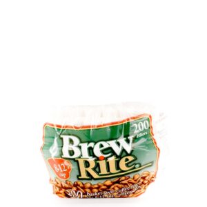Brew Rite 8-12 cup paper coffee filters.