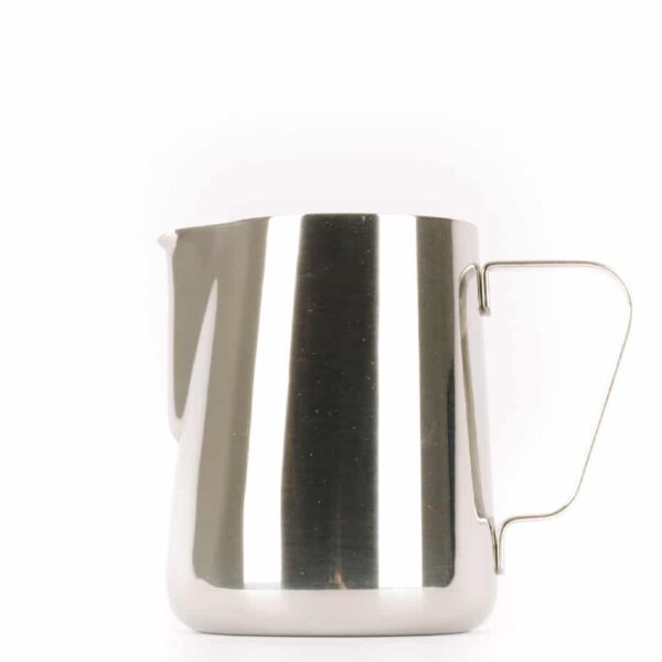 A 20-ounce milk steaming pitcher.