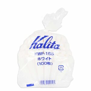 A bag of Kalita paper filters for the 185 size dripper. 100 per package.