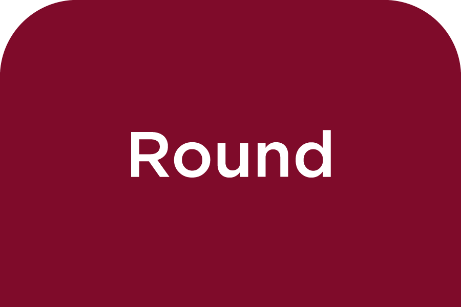 Round — rich red-brown