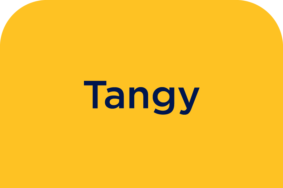 Tangy — vibrant lemon yellow